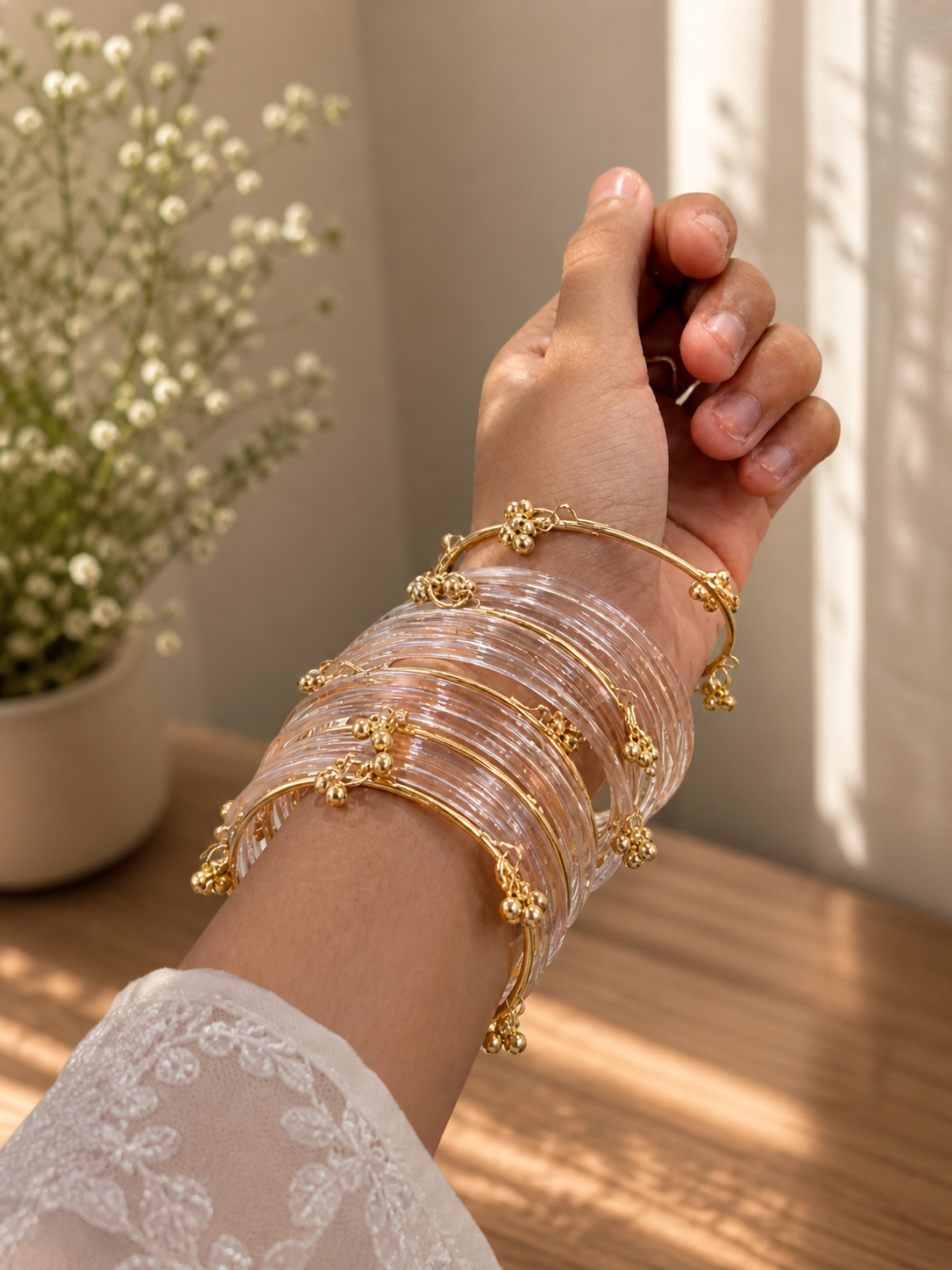 Viral Jelly Bangles With Kashmiri Set